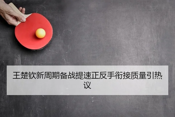 王楚钦新周期备战提速正反手衔接质量引热议